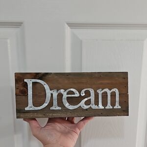Rustic "Dream" Wall Decor Sign